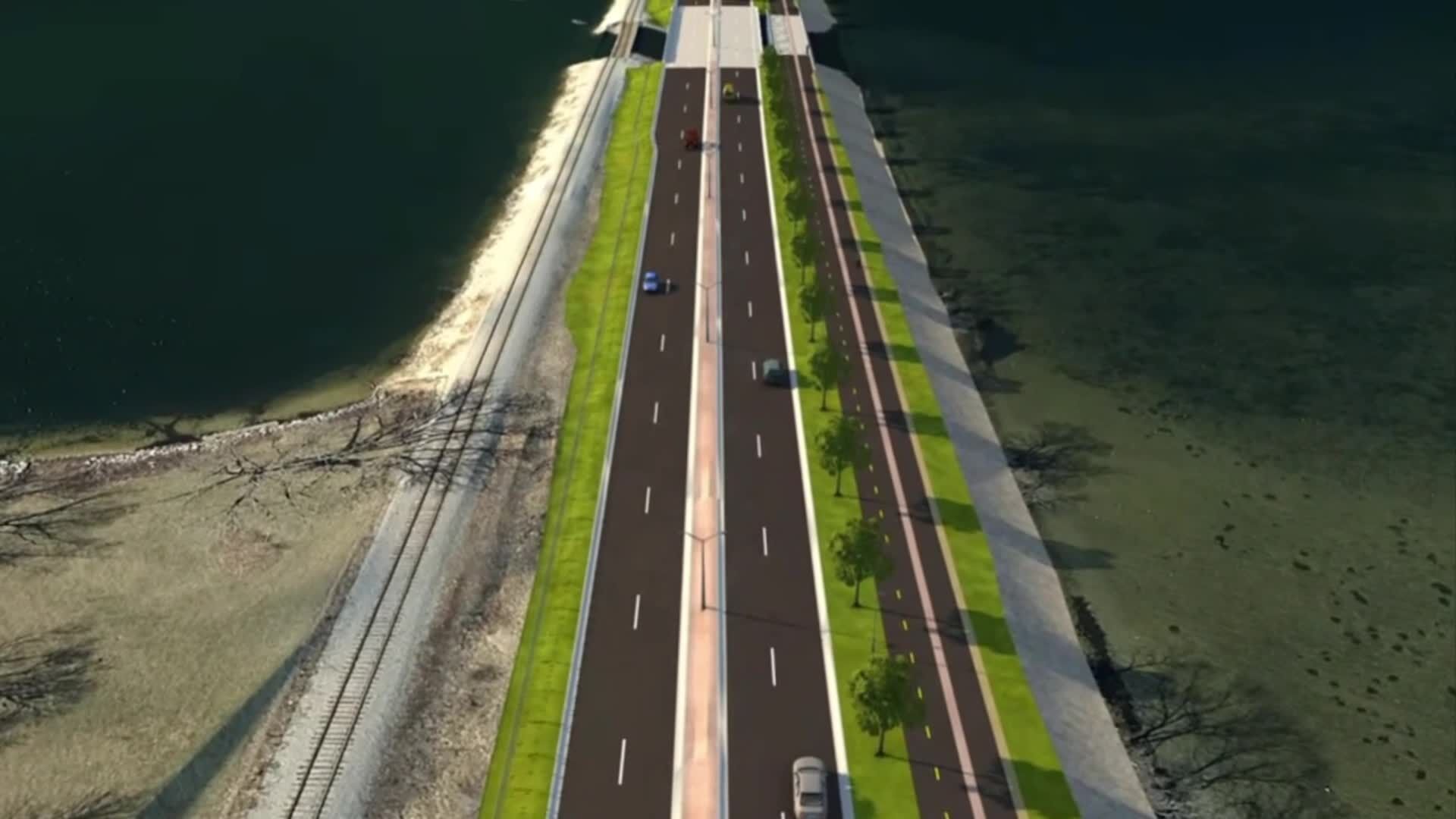 Fly along the proposed redevelopment of John Nolen Drive